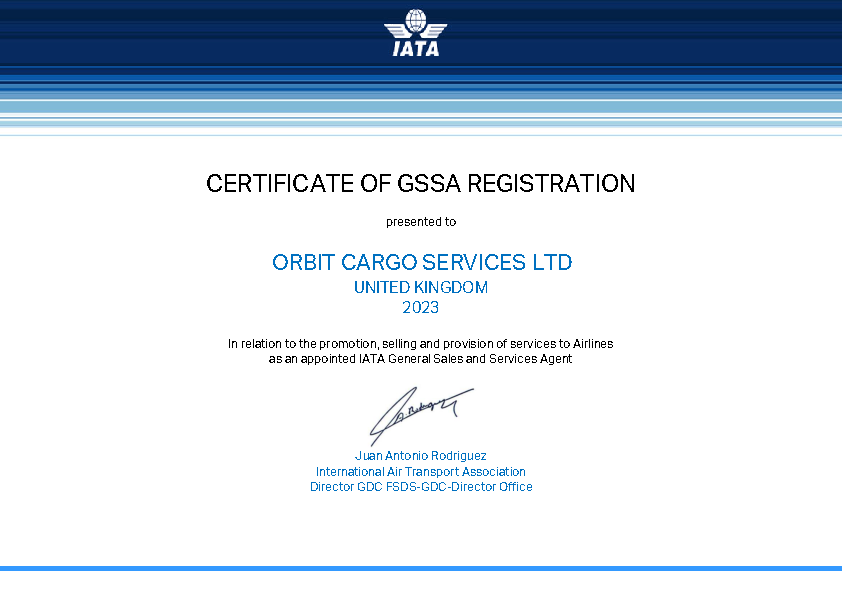 ORBIT CARGO SERVICES LTDIATA