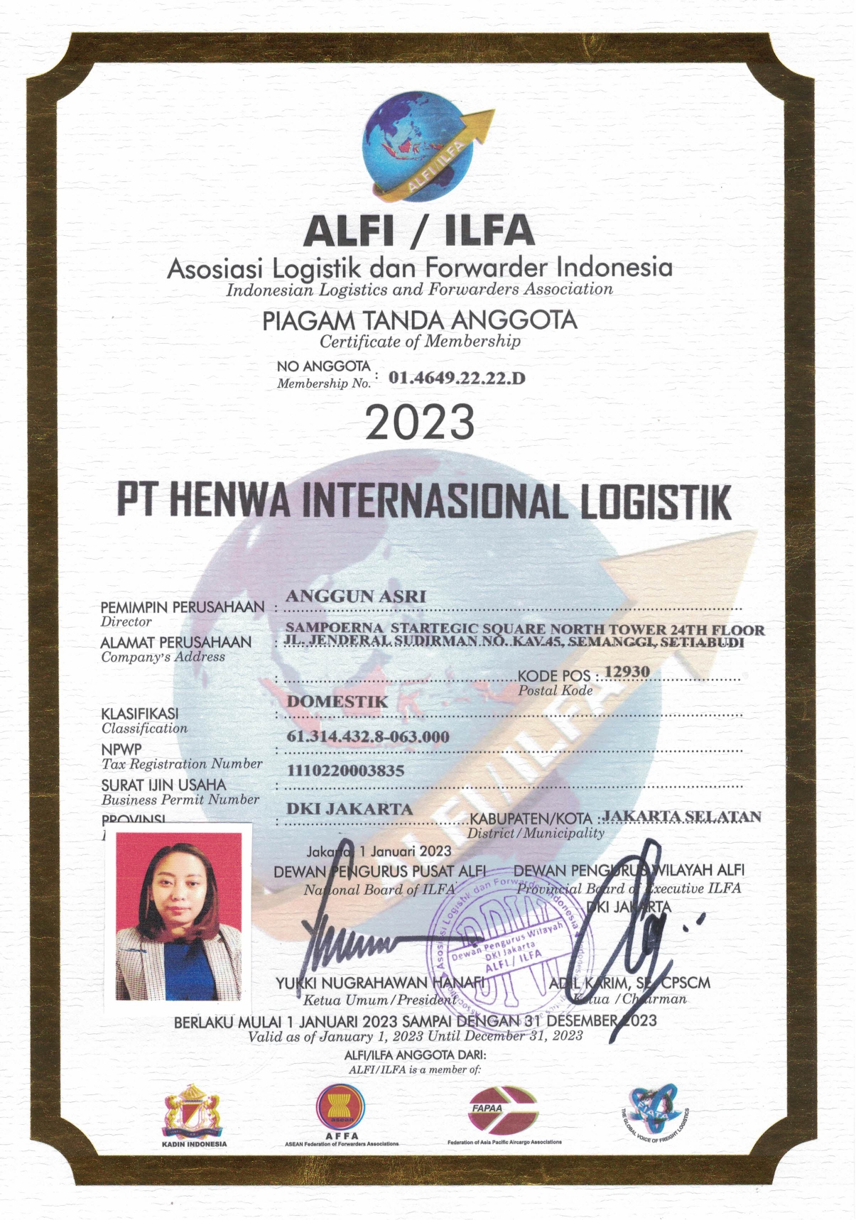 PT HENWA INTERNASIONAL LOGISTIKALFI / ILFA