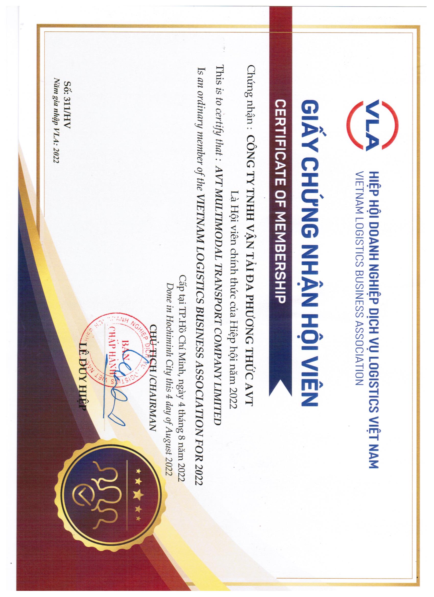 AVT MULTI MODAL TRANSPORT COMPANY LIMITEDMember of VLA