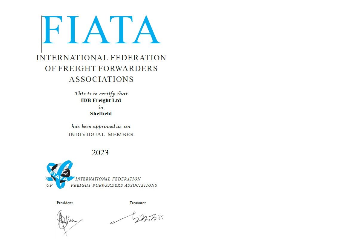 IDB FREIGHT LTDFIATA MEMBERSHIP