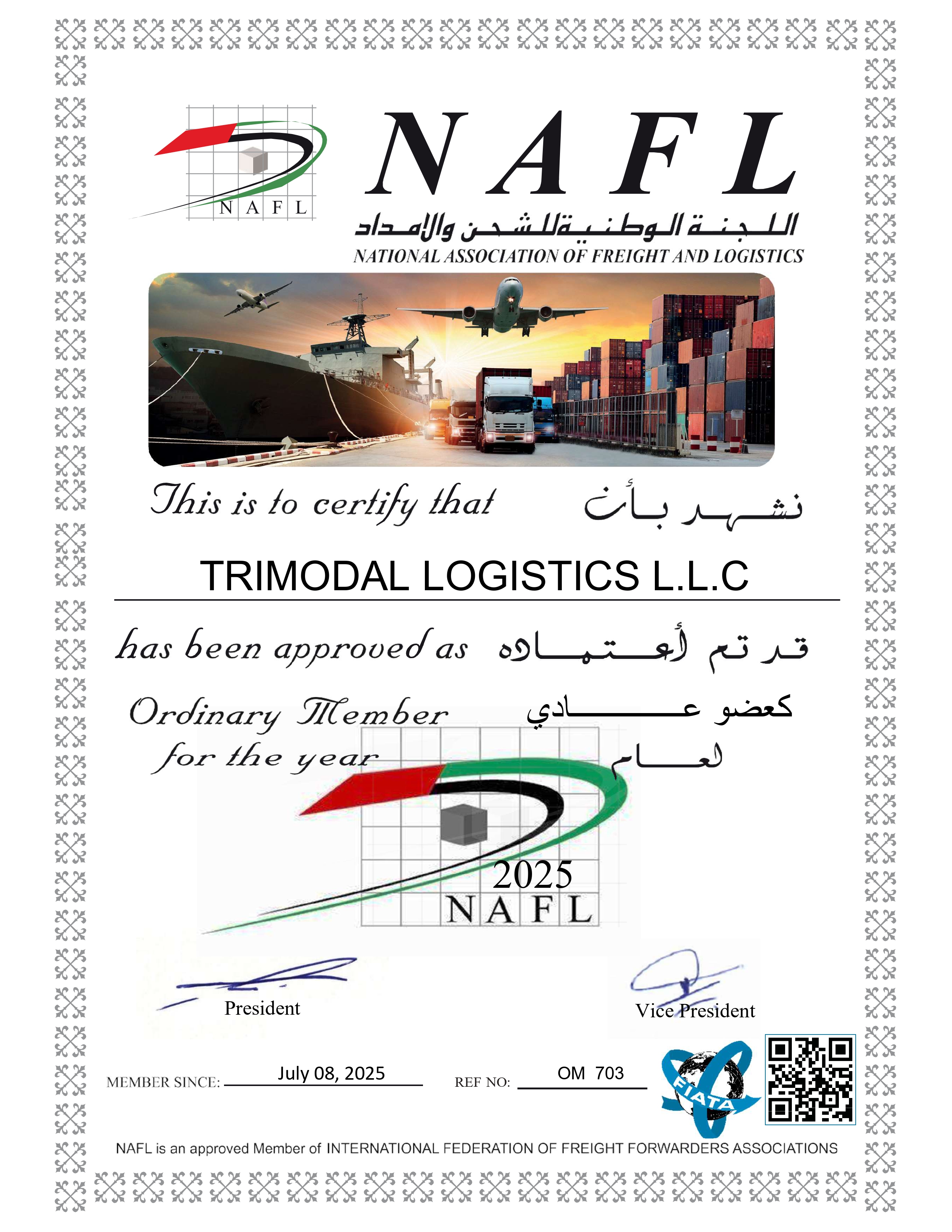 TRIMODAL LOGISTICS L.L.CNAFL