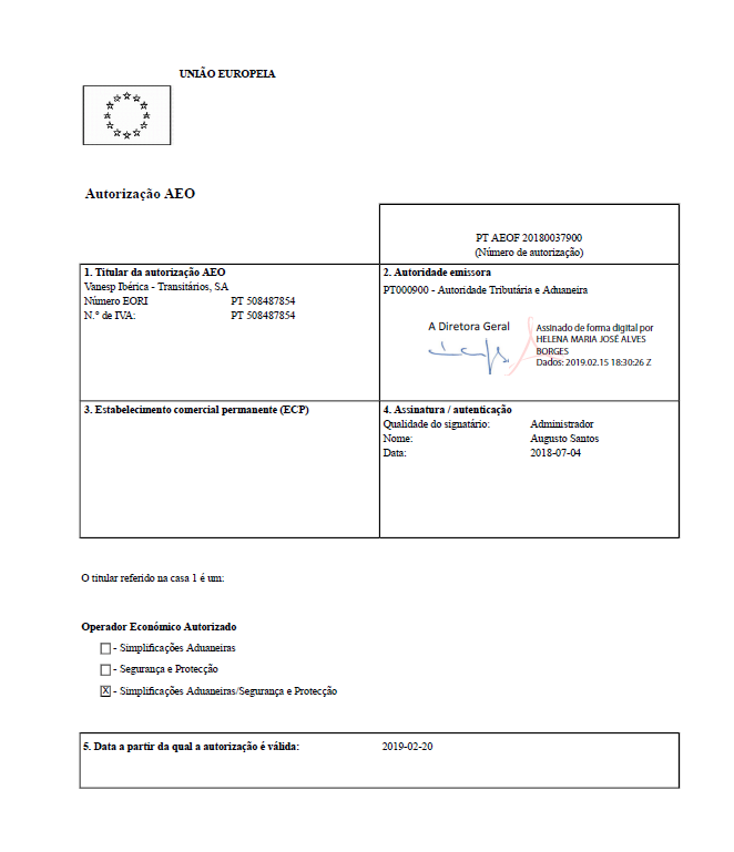 VANESP IBERICA - TRANSITARIOS, S.A.