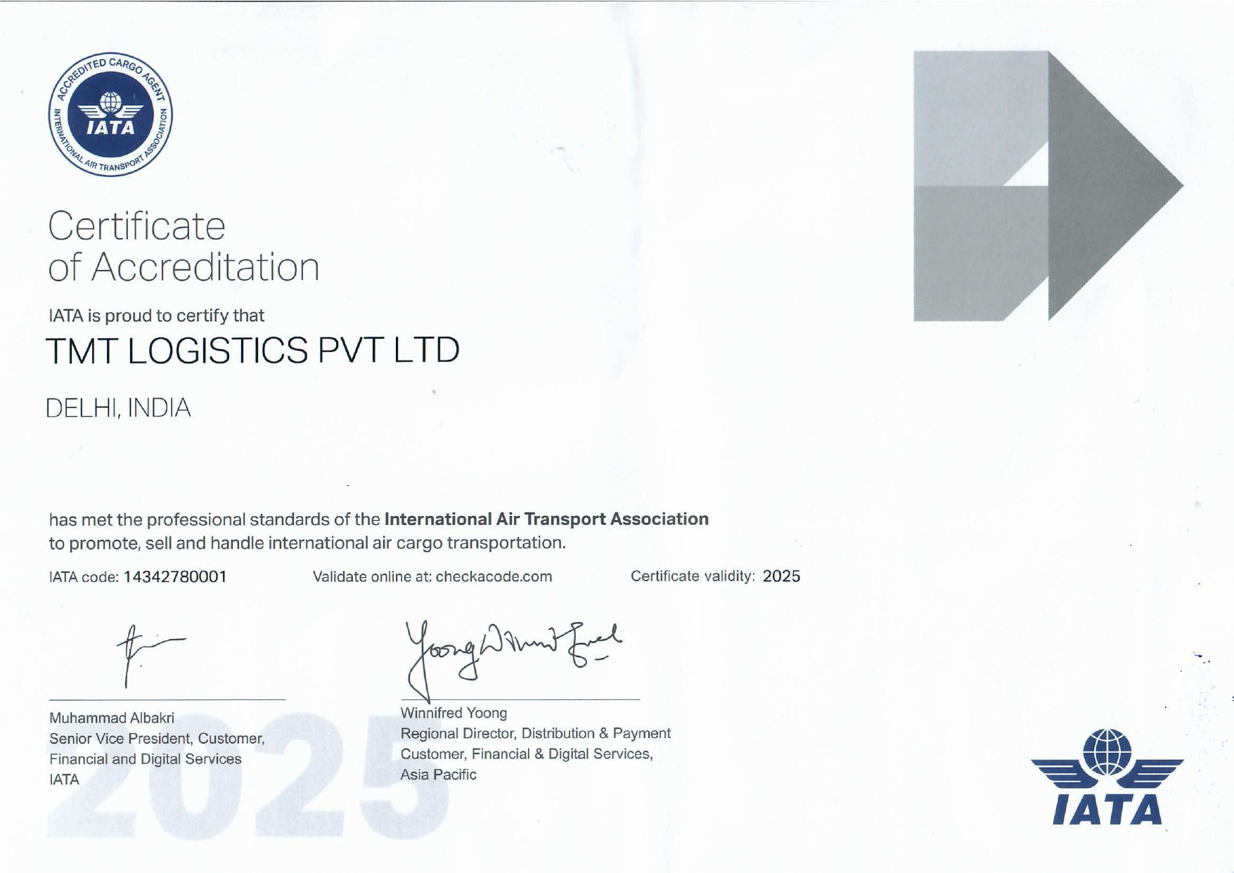 TMT LOGISTICS PRIVATE LIMITEDIATA