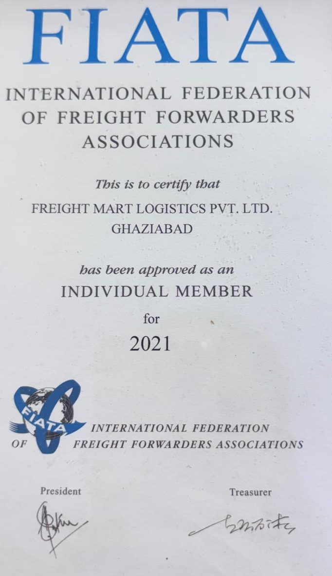 FREIGHT MART LOGISTICS PRIVATE LIMITEDCertificates
