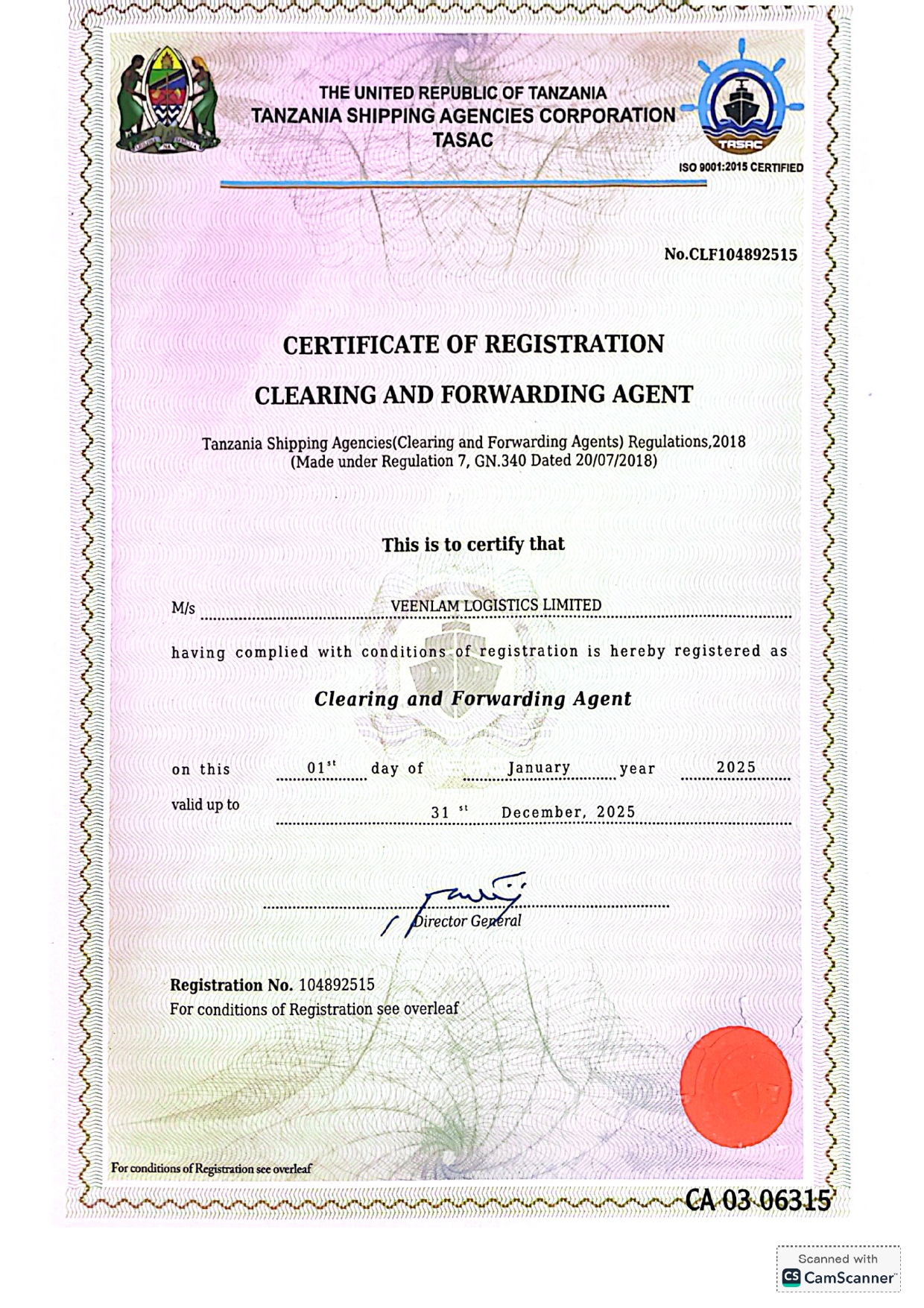 VEENLAM LOGISTICS LIMITED