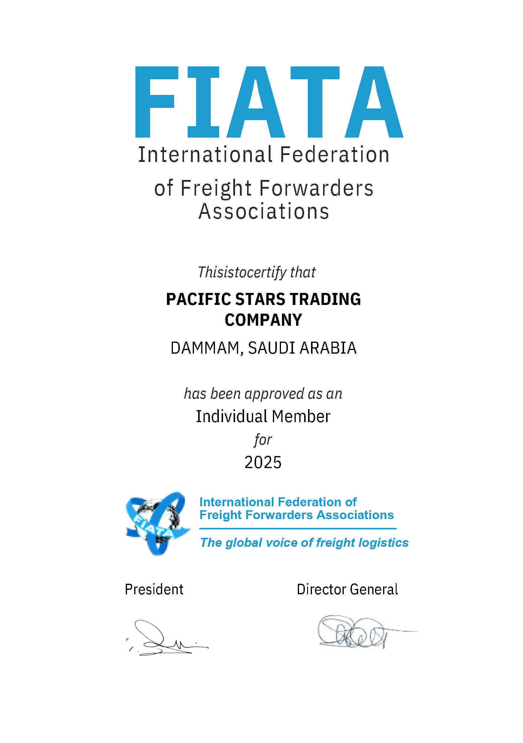 PACIFIC STARS TRADING COMPANY
