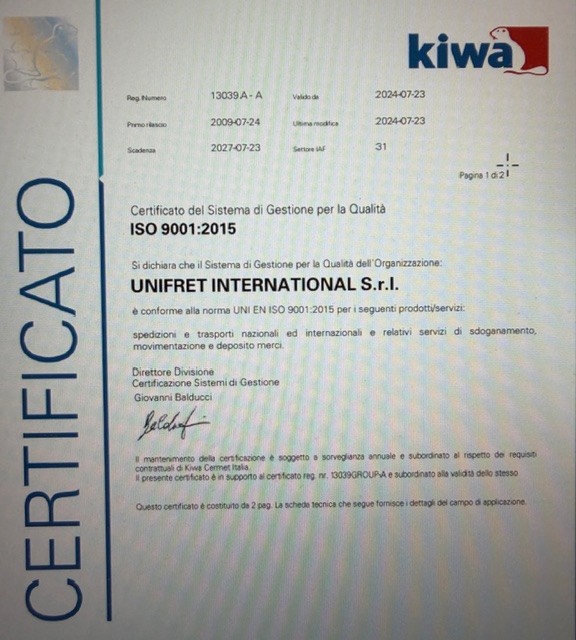 UNIFRET INTERNATIONAL S.R.L.