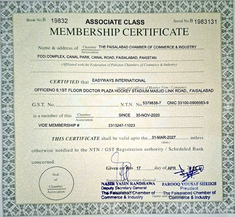 EASYWAYS INTERNATIONALPCCI
