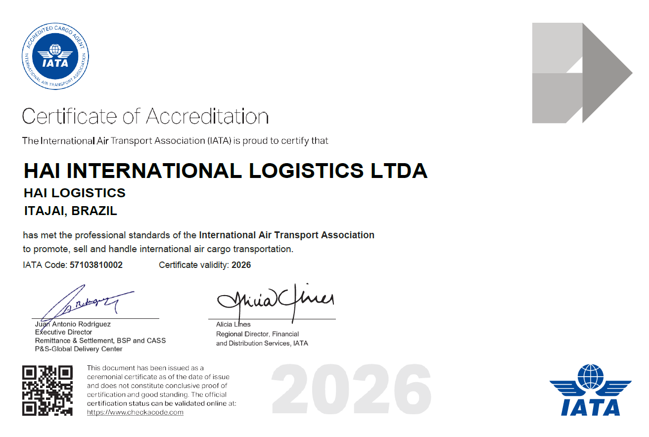 HAI INTERNATIONAL LOGISTICS LTDA