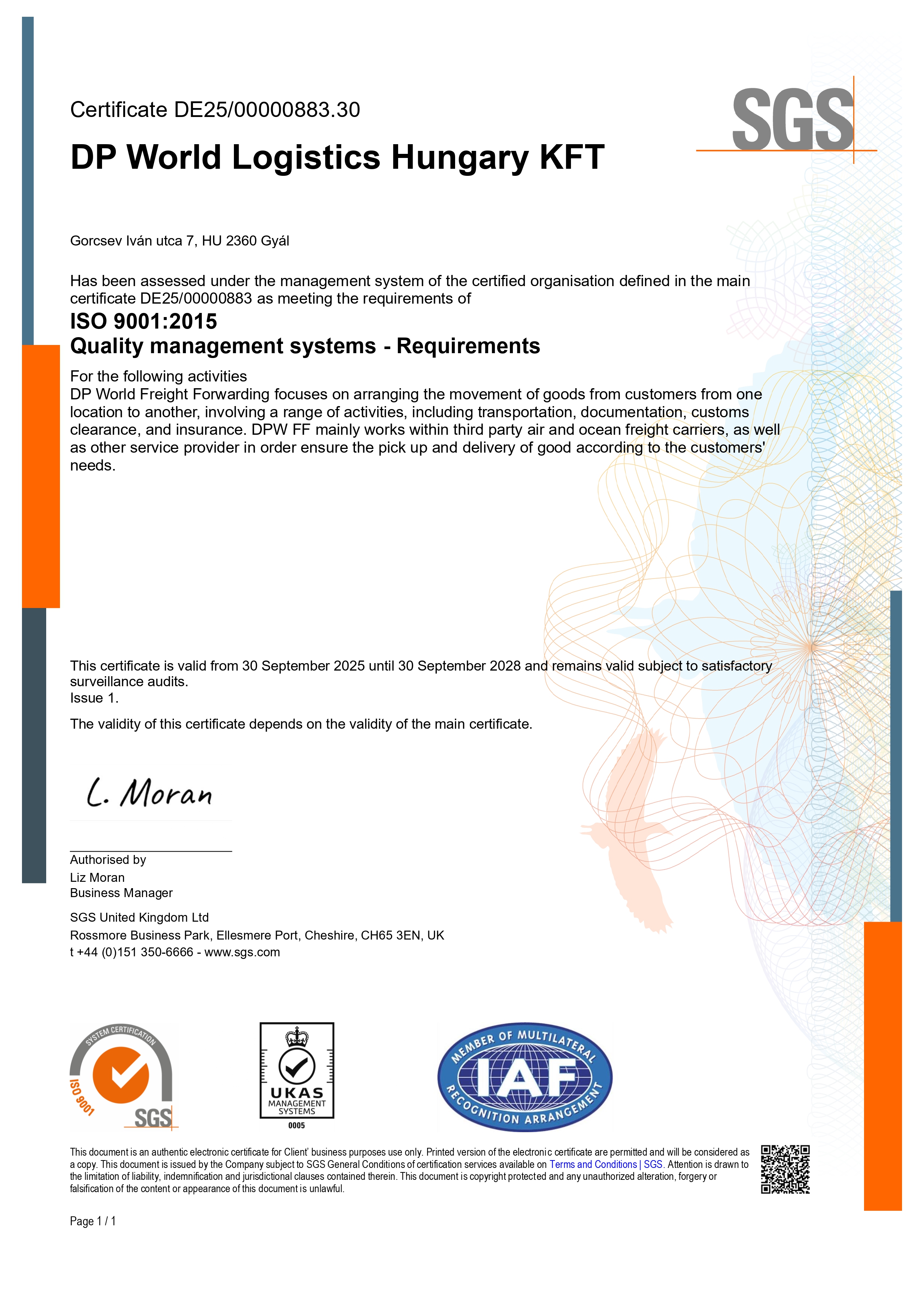 DP World Logistics Hungary Ltd.