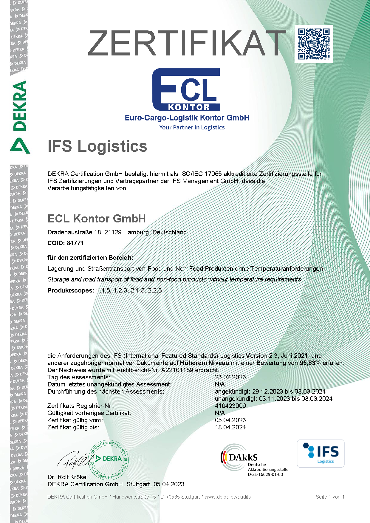 ECL Euro-Cargo-Logistik Kontor GmbHIFS Logistics