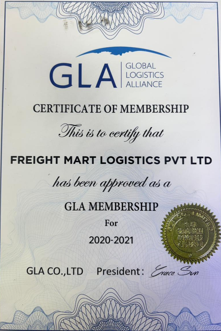 FREIGHT MART LOGISTICS PRIVATE LIMITEDCertificates