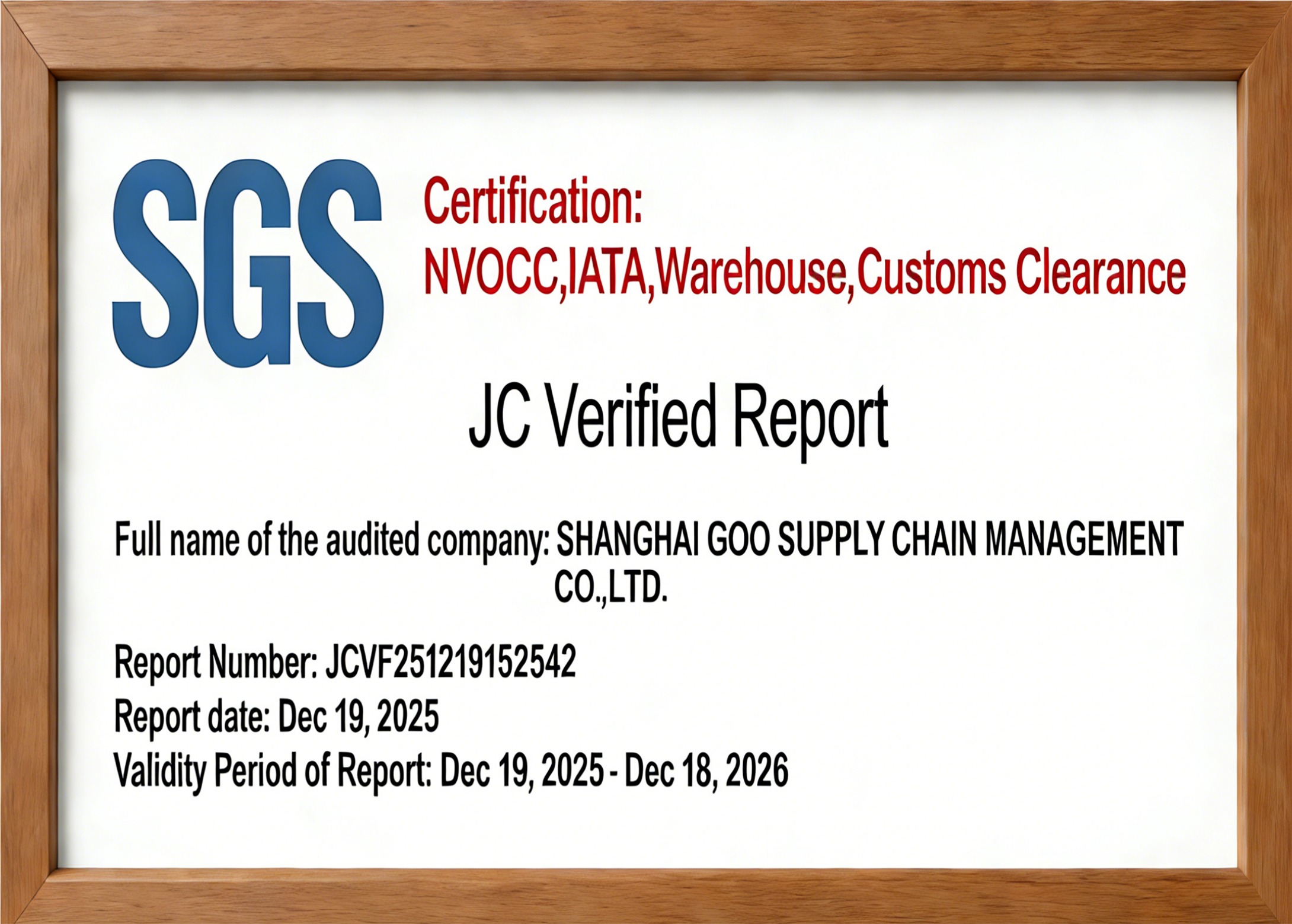 SHANGHAI GOO SUPPLY CHAIN MANAGEMENT CO.,LTD.