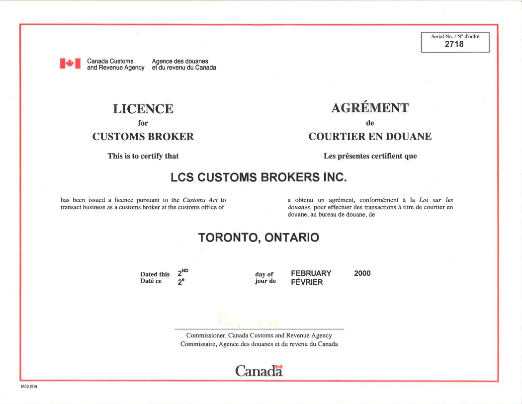 Logistics and Customs Services Inc.