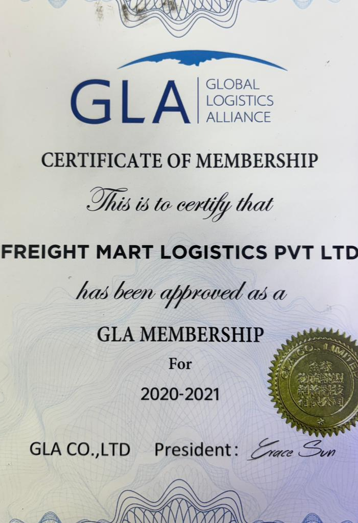 FREIGHT MART LOGISTICS PRIVATE LIMITEDCertificates