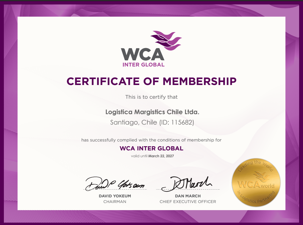 Logistica Margistics Chile LimitadaWCA