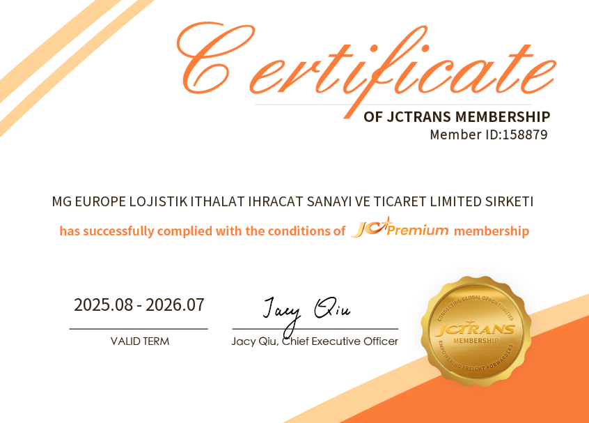 MG EUROPE LOJISTIK ITHALAT IHRACAT SANAYI VE TICARET LIMITED SIRKETIJCtrans Membership