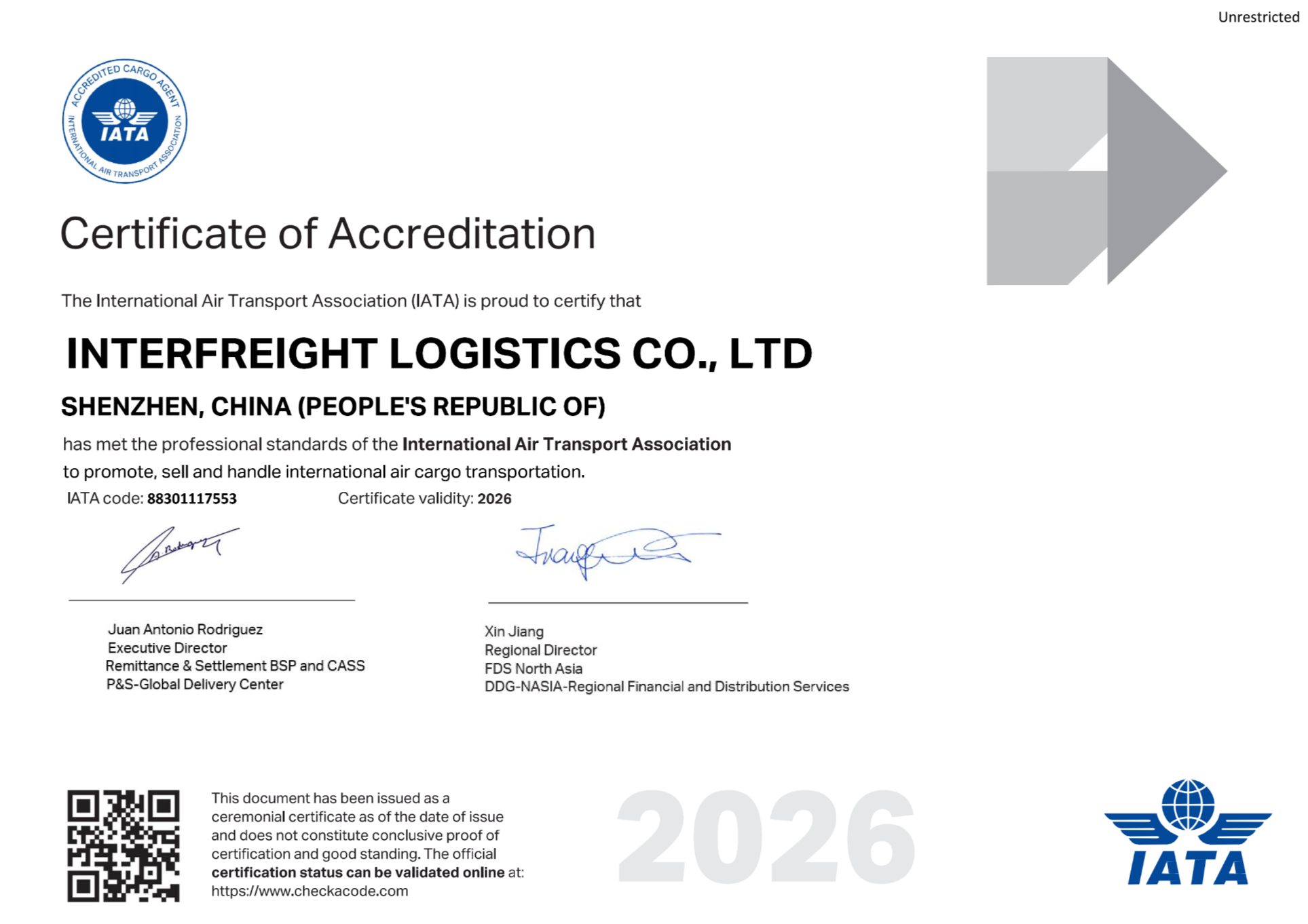 INTERFREIGHT LOGISTICS CO., LTD