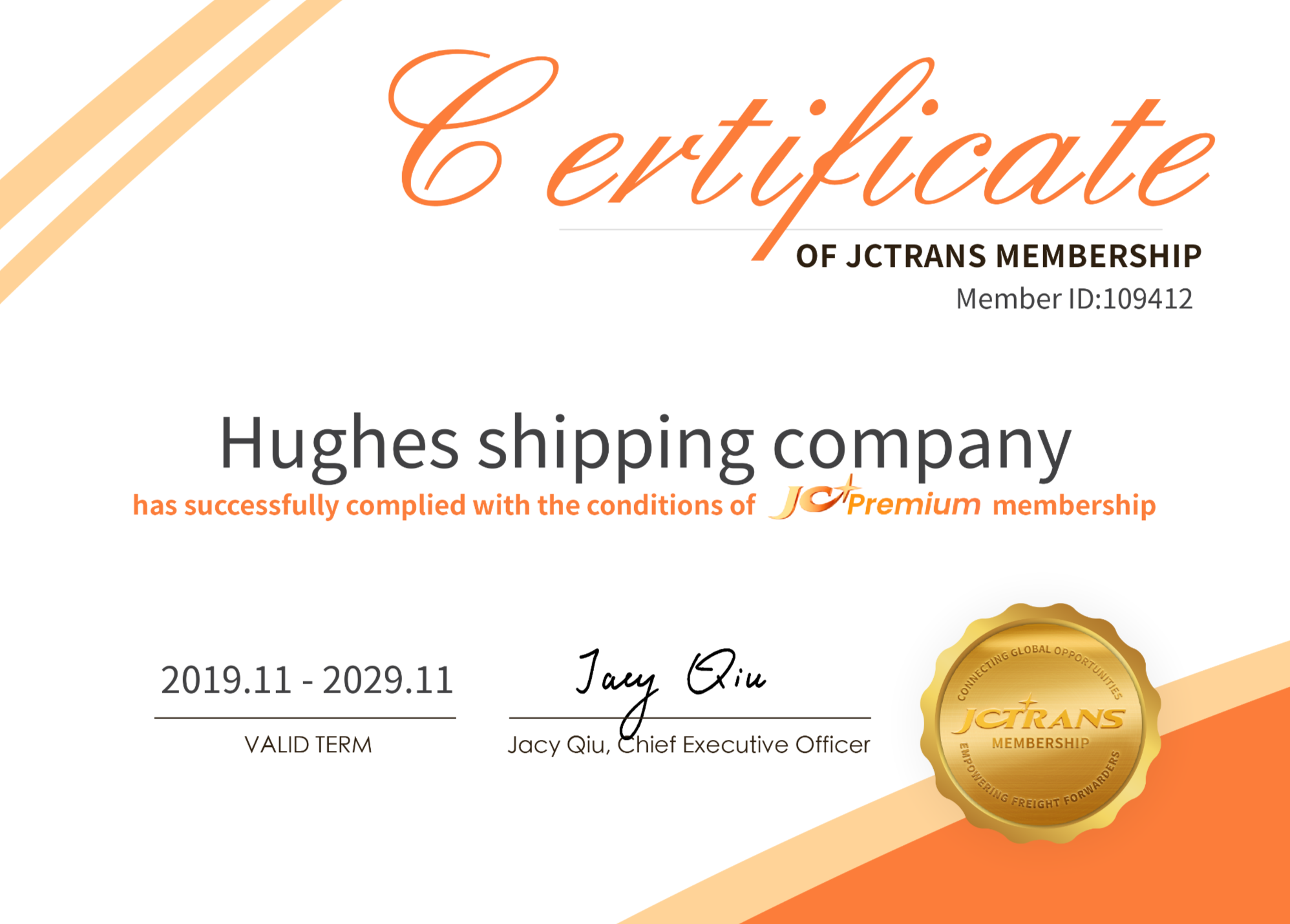 Hughes shipping companyJCtrans