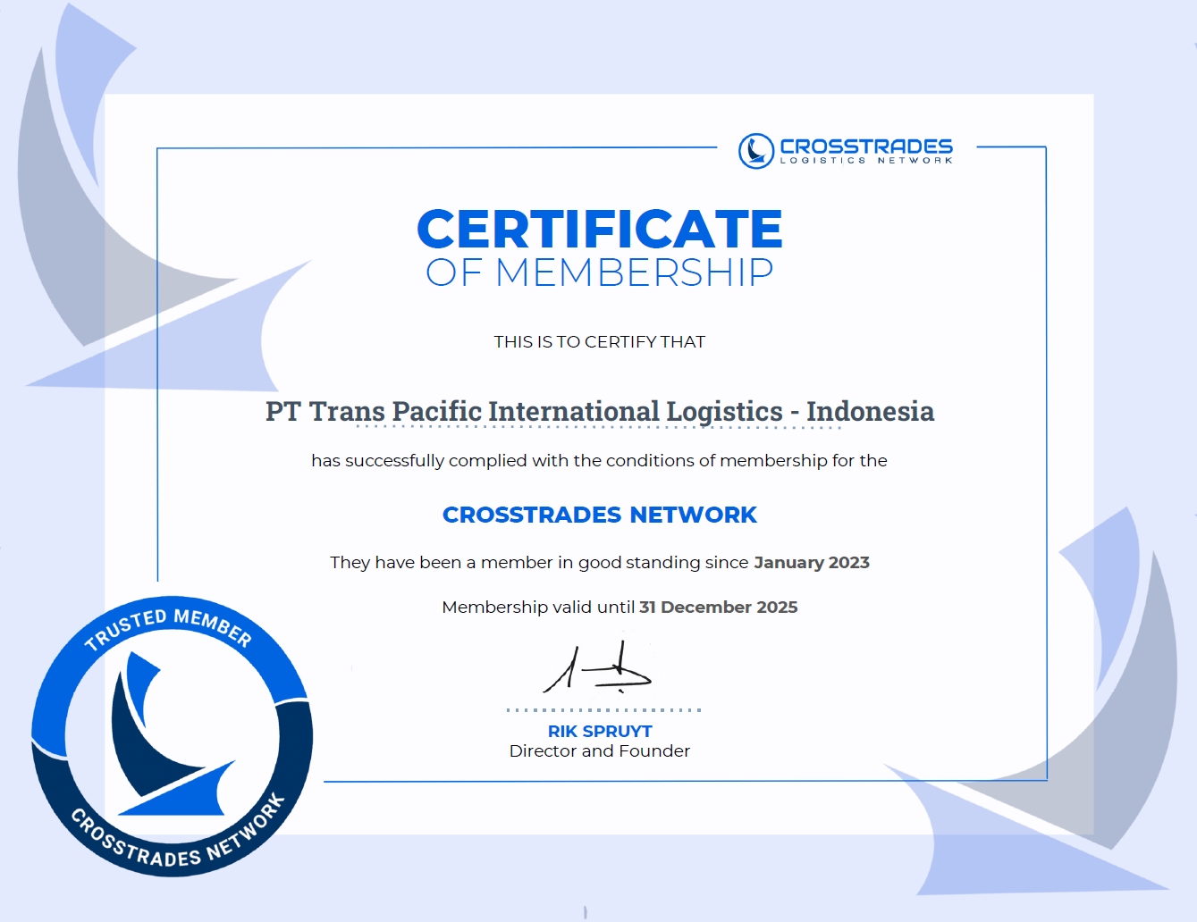 PT TRANS PACIFIC INTERNATIONAL LOGISTICSCrosstrade Network