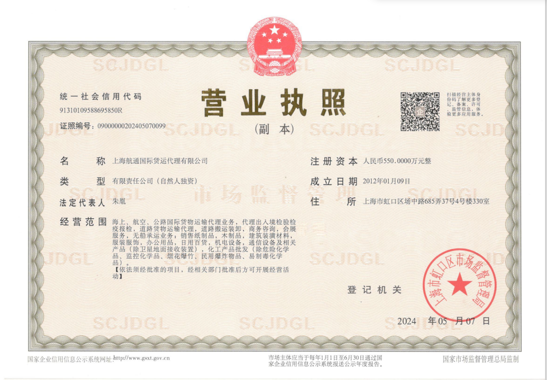 SHANGHAI HONESTY INTERNTAIONAL LOGISTICS CO.,LTD