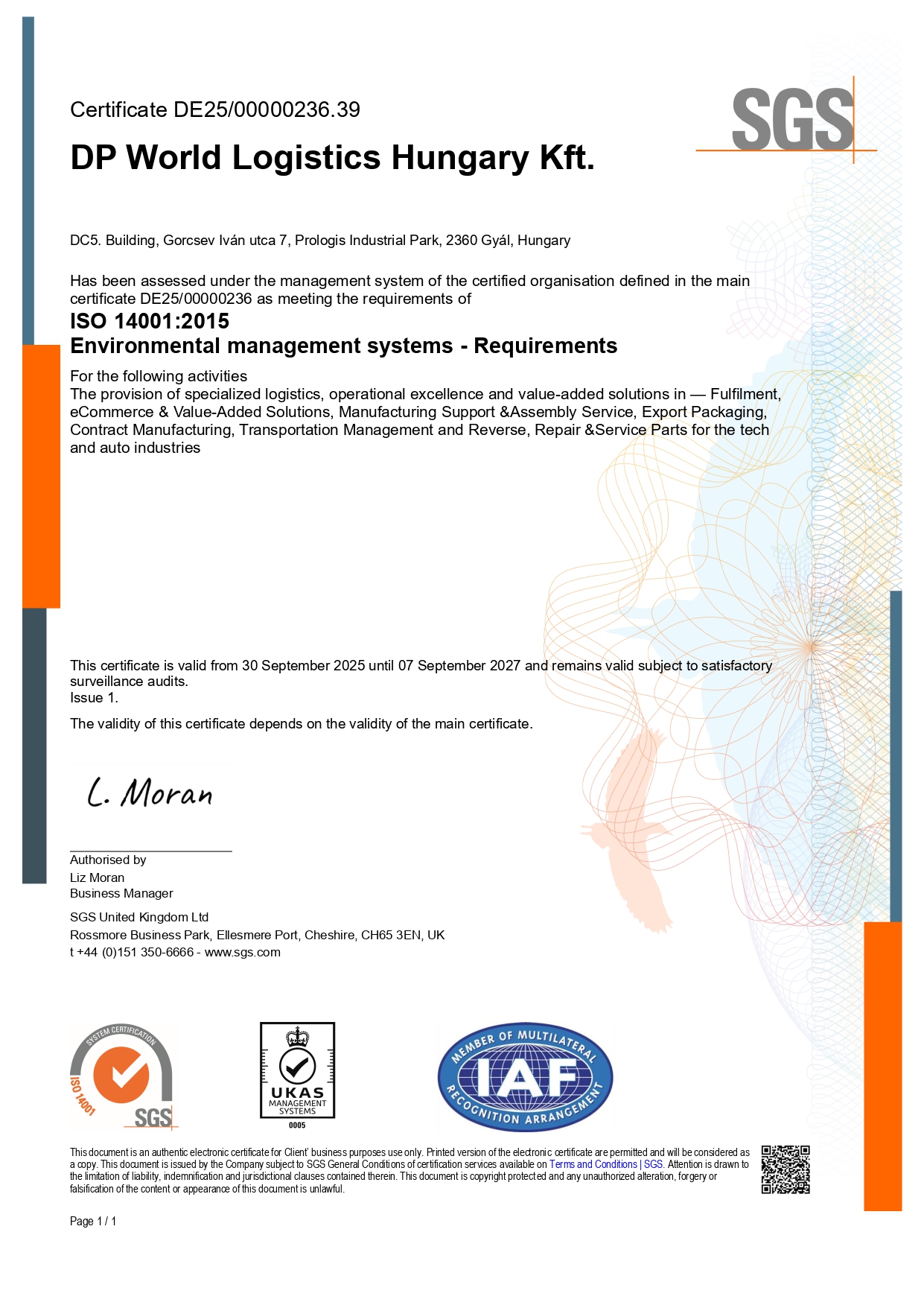 DP World Logistics Hungary Ltd.