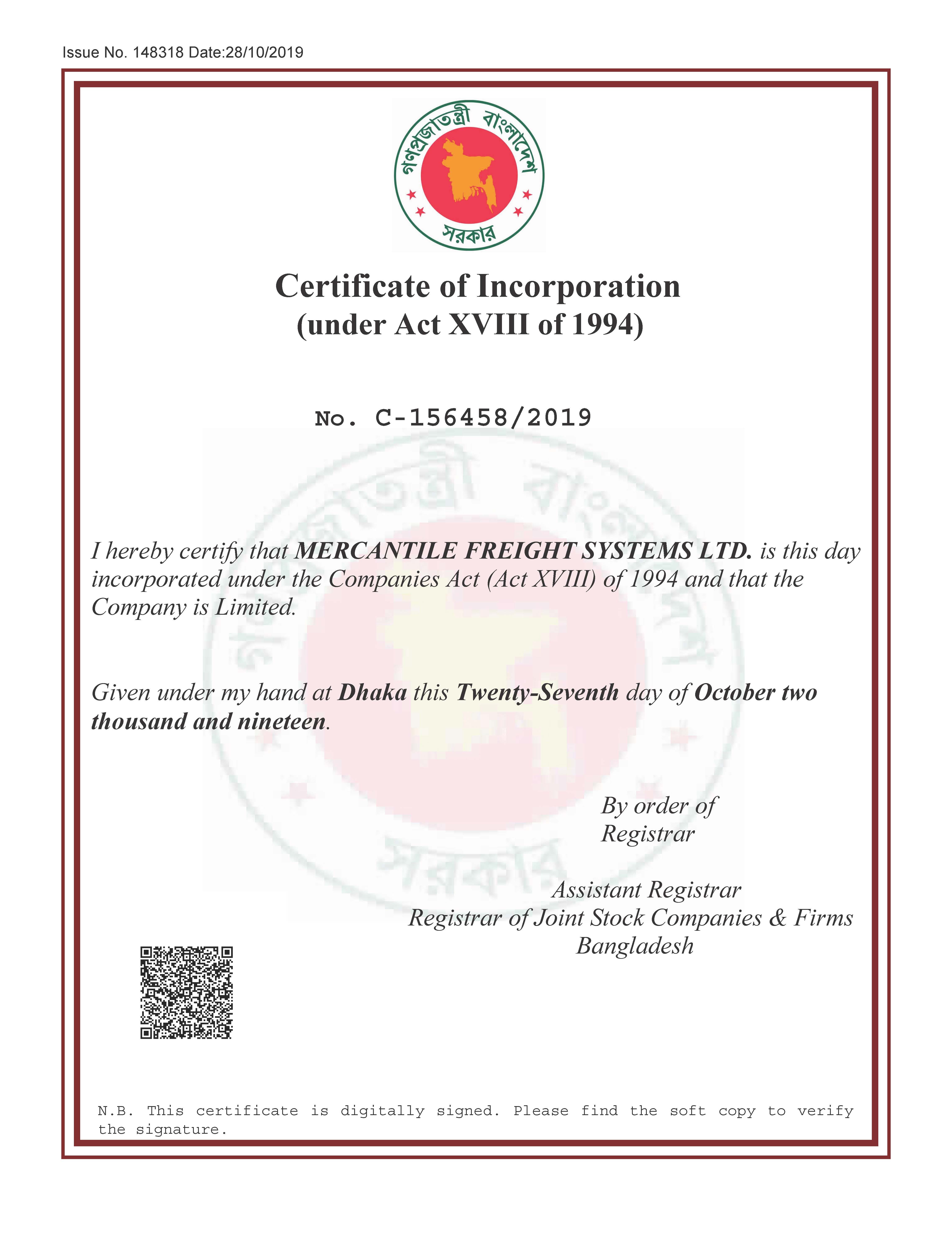 MERCANTILE FREIGHT SYSTEMS LTD.