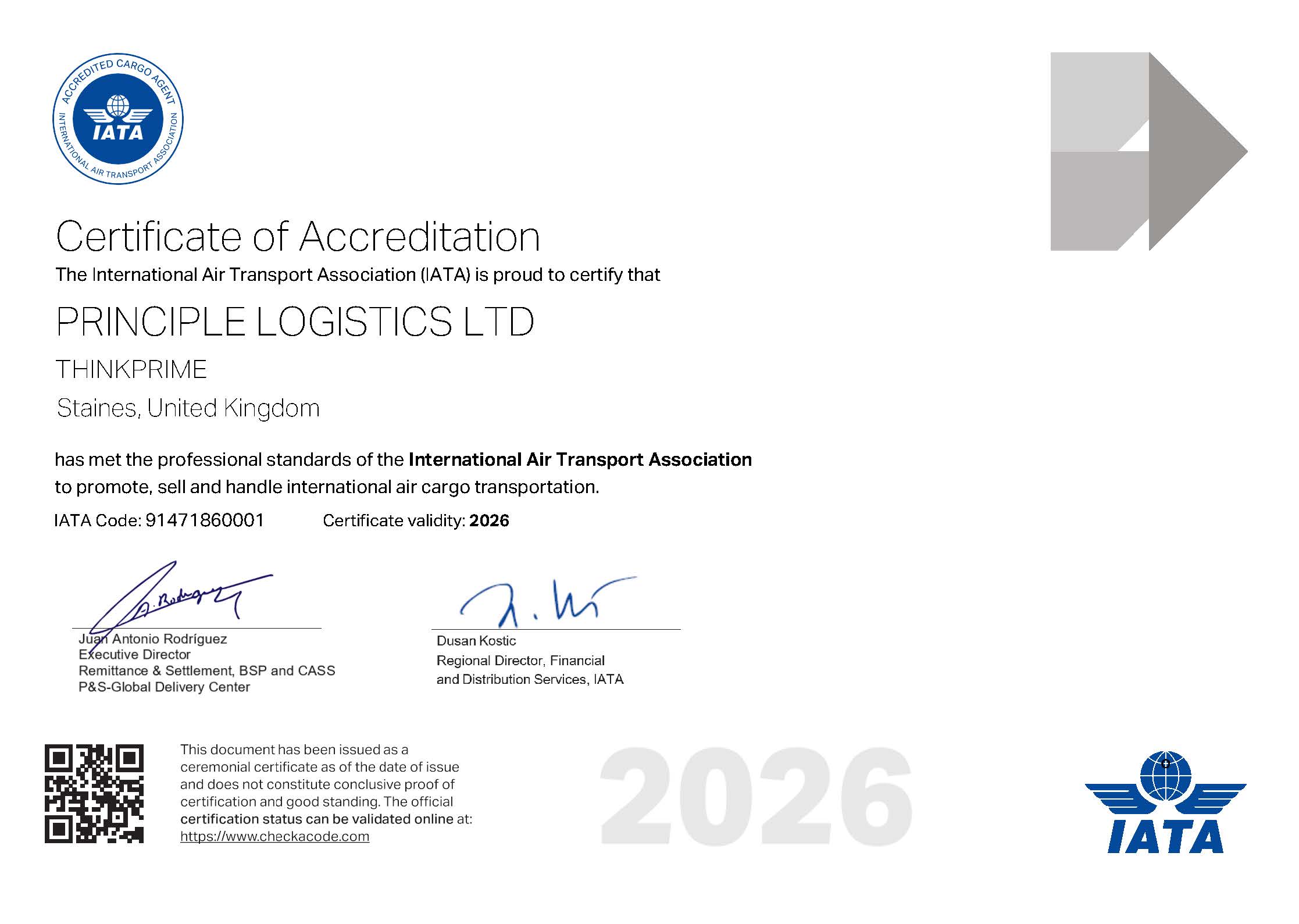 Principle Logistics Ltd (ThinkPrime)