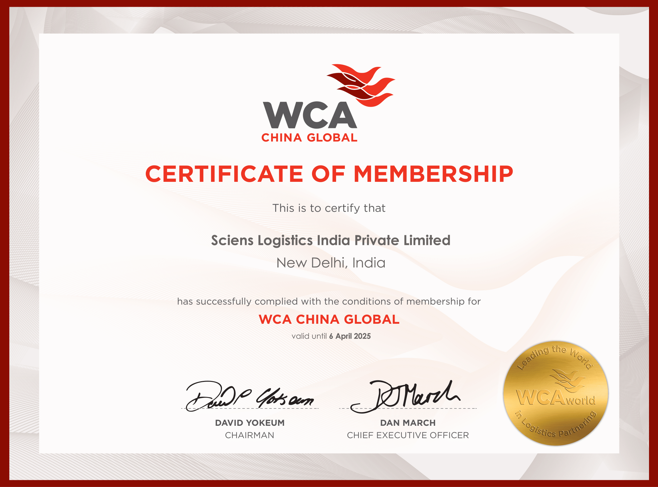 Sciens Logistics India Private LimitedWCA