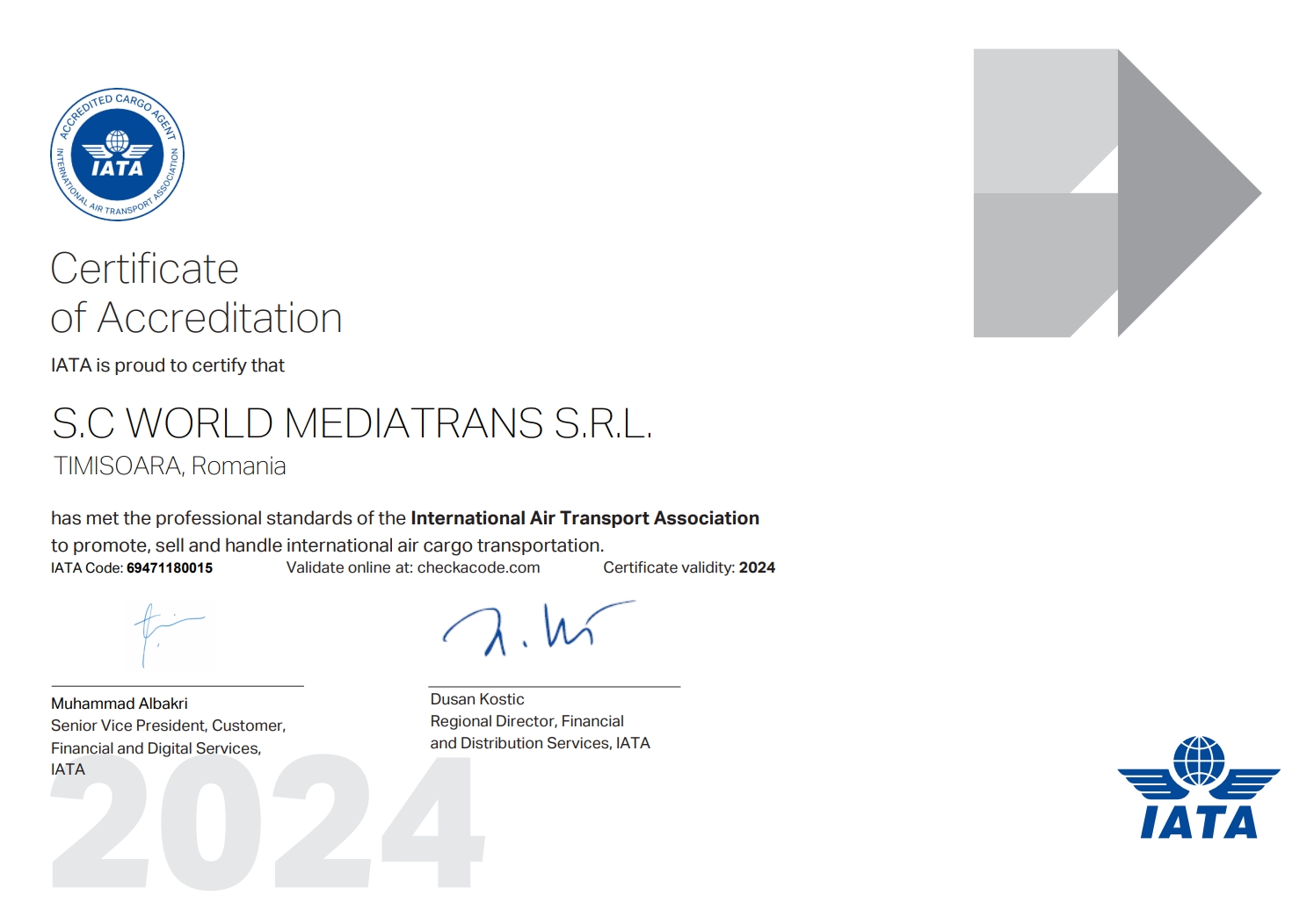 WORLD MEDIATRANS SRLIATA