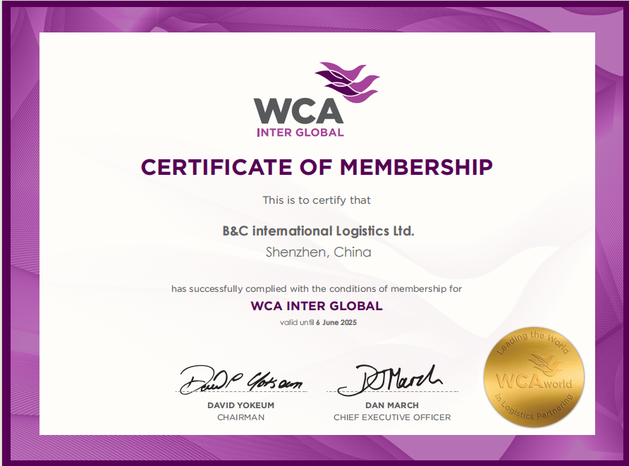 B&C INTERNATIONAL LOGISTICS LTDWCA