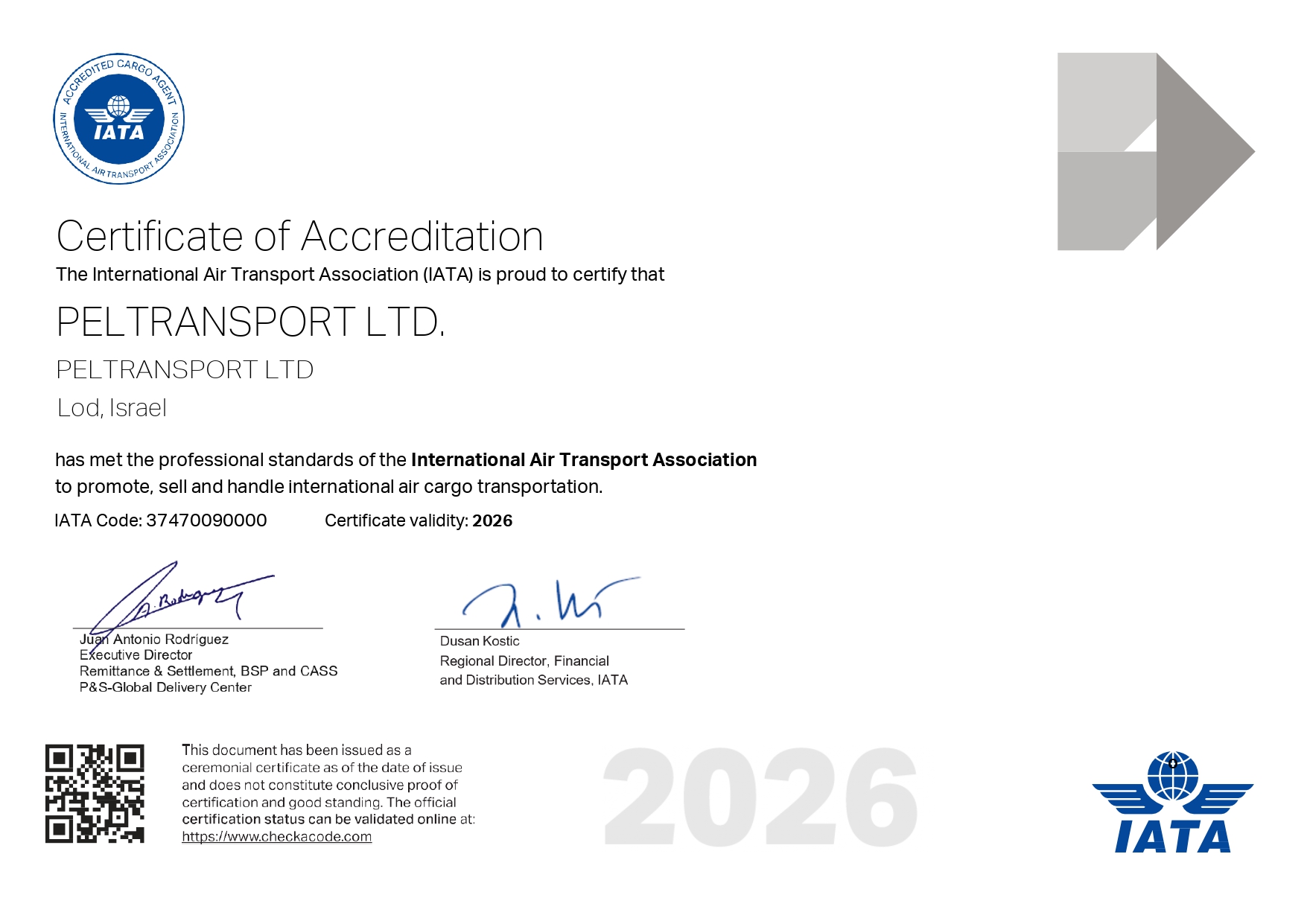 PELTRANSPORT SINCE 1947 LTD