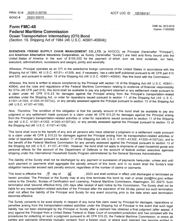 Shenzhen Friend Supply Chain Management Co., Ltd