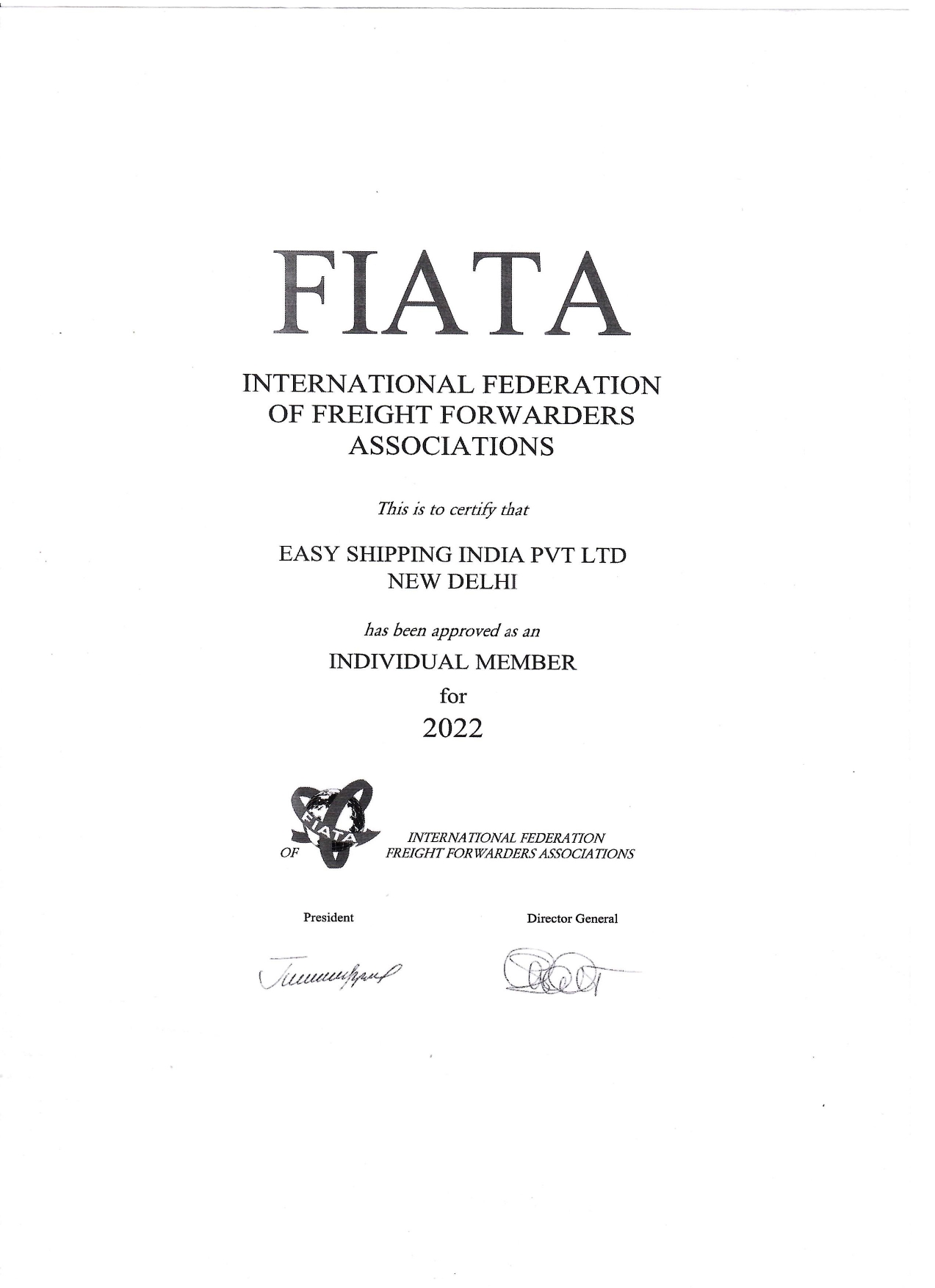 Easy Shipping India Private LimitedFIATA