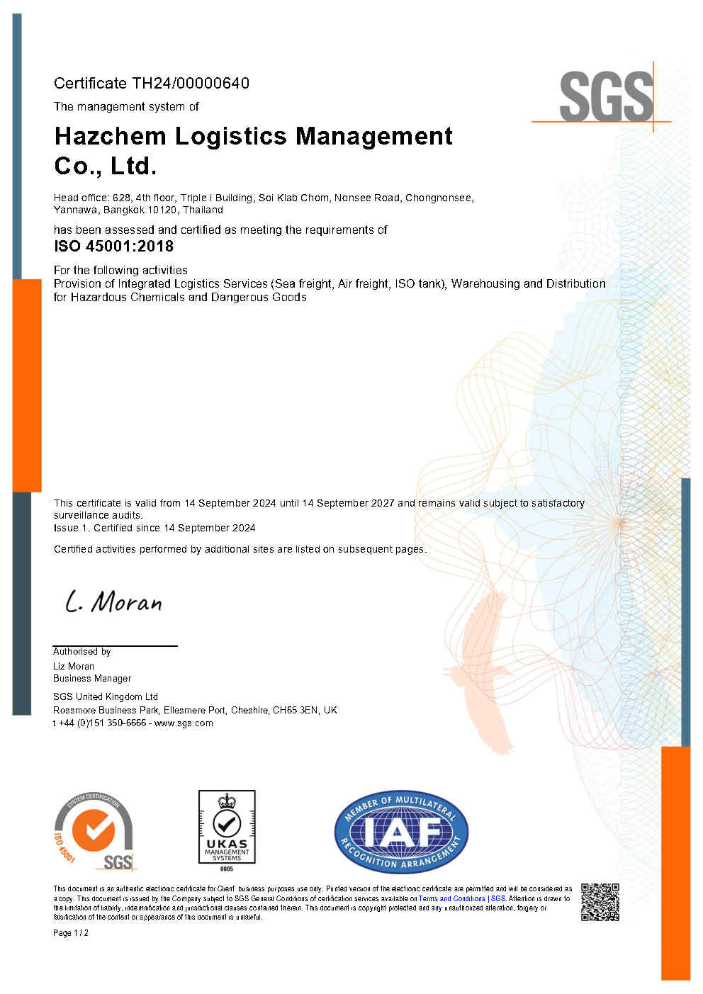 Hazchem Logistics Management Co., Ltd.