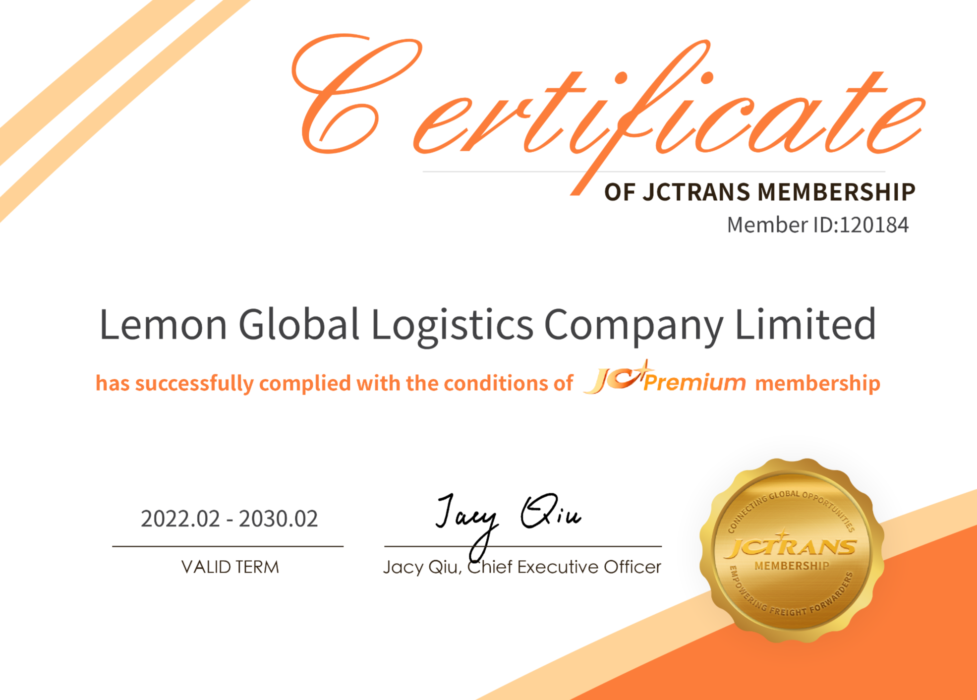 Lemon Global Logistics Company Limitedjcp