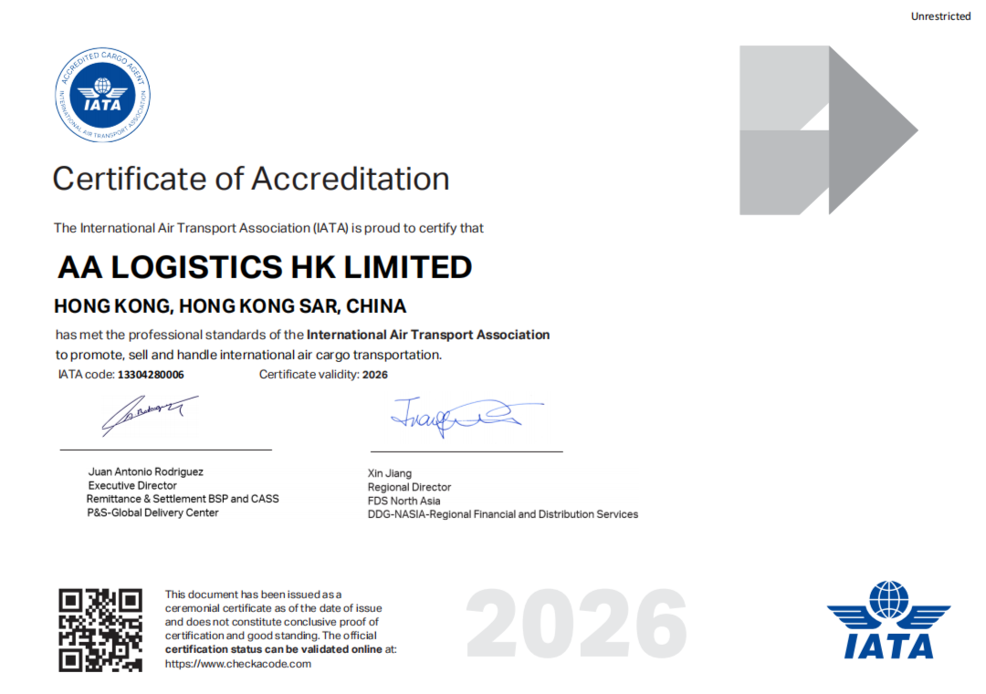 AA Logistics HK Limited