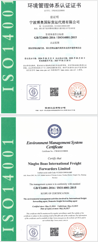 Ningbo Boao International Freight Forwarders Limited