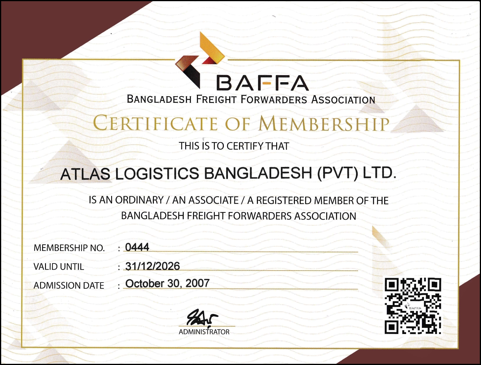 ATLAS LOGISTICS BANGLADESH (PVT.) LIMITED.BAFFA