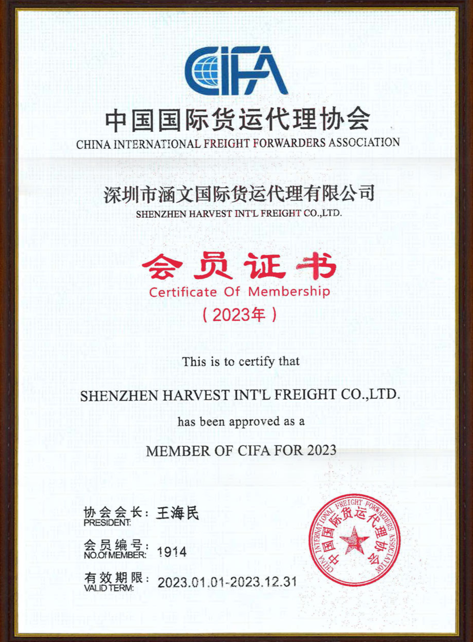 SHENZHEN HARVEST INT'L FREIGHT CO.,LTD.