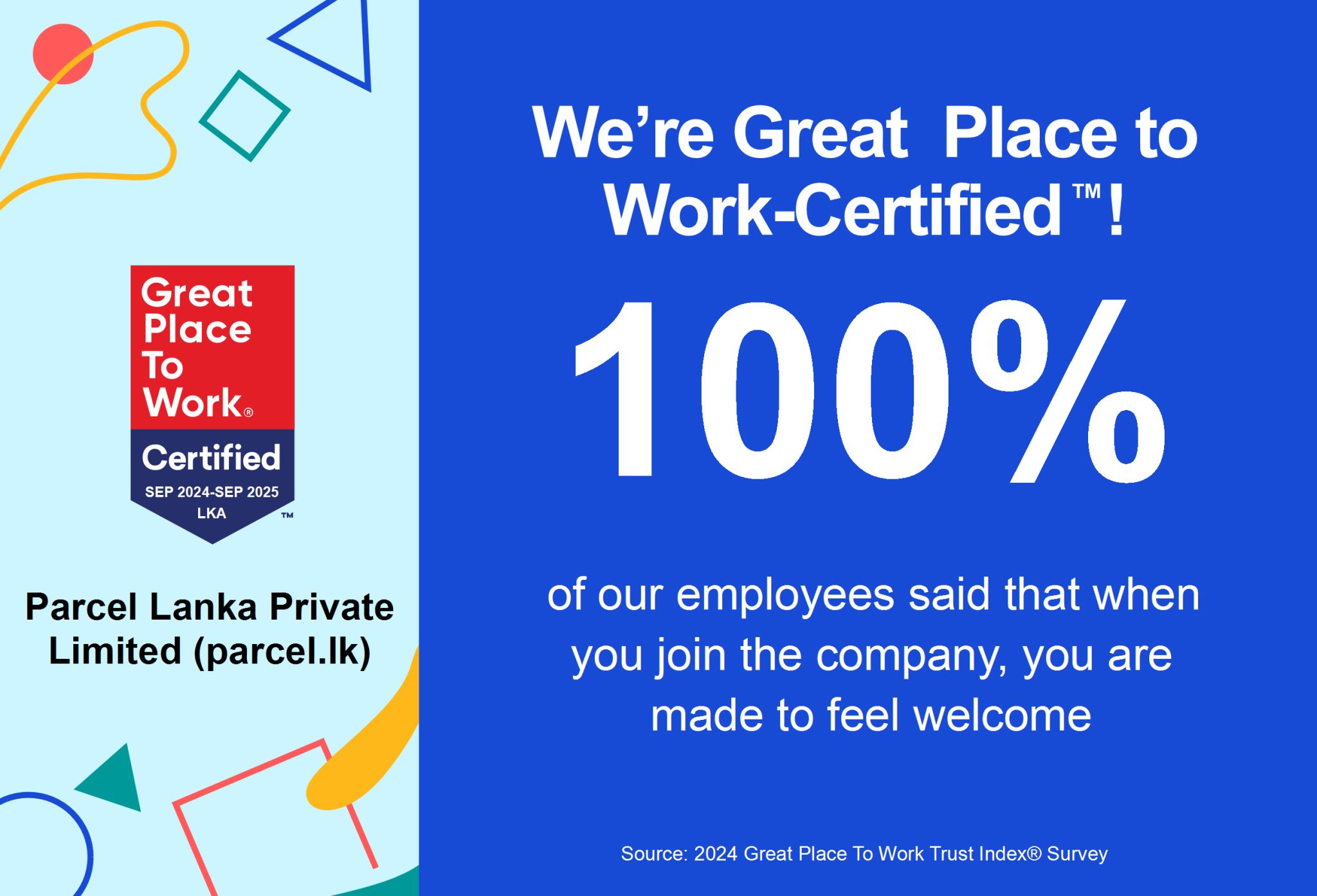 PARCEL LANKA (PRIVATE) LIMITEDGreat Place to Work