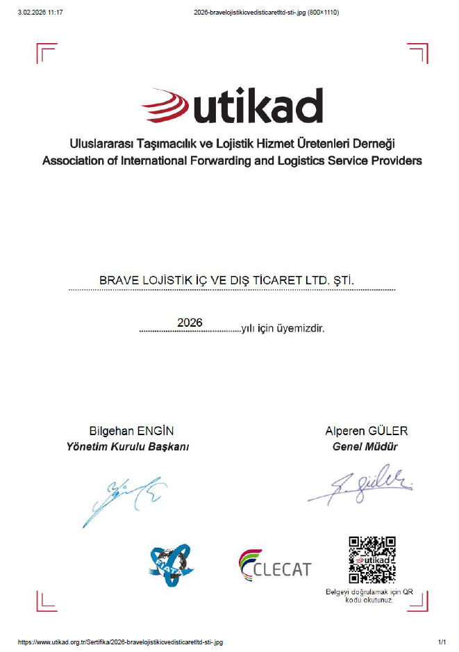 BRAVE LOJISTIK IC VE DIS TICARET LIMITED SIRKETIUTIKAD