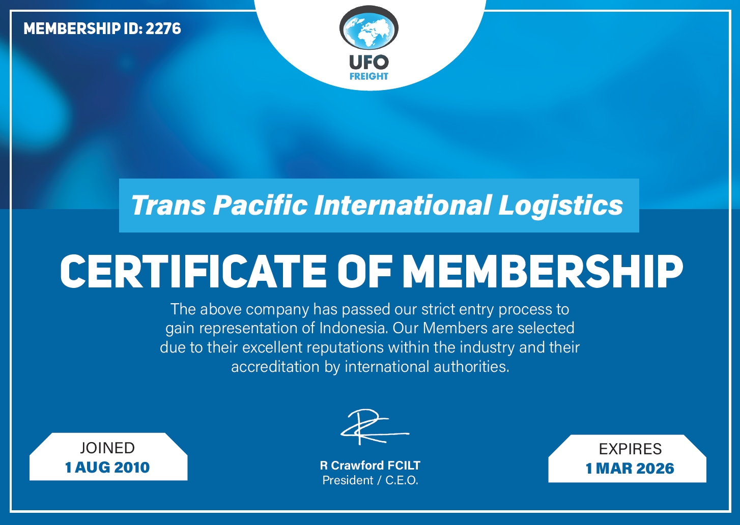 PT Trans Pacific International Logistics (Surabaya)UFO