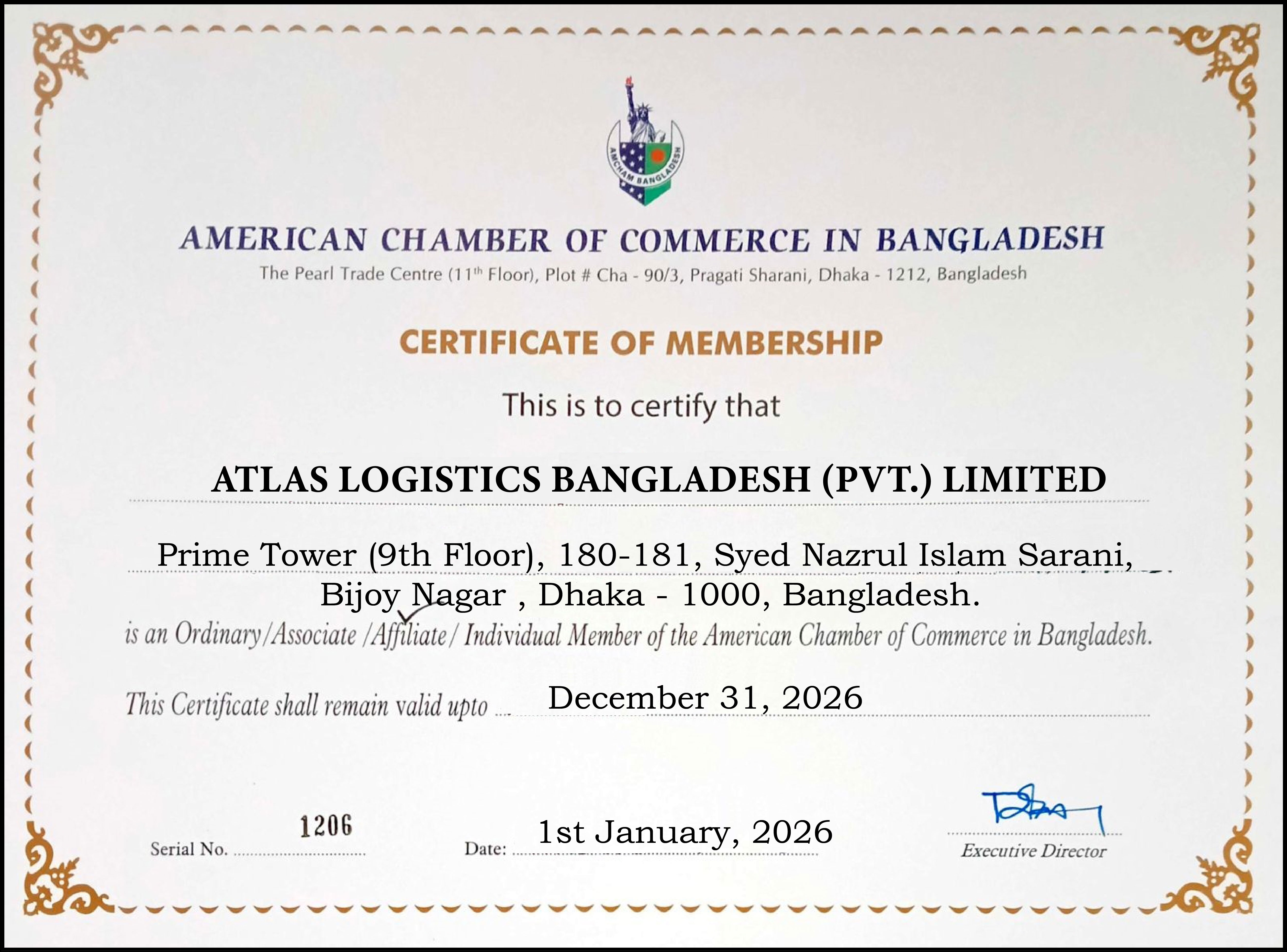 ATLAS LOGISTICS BANGLADESH (PVT.) LIMITED.AMCHAM