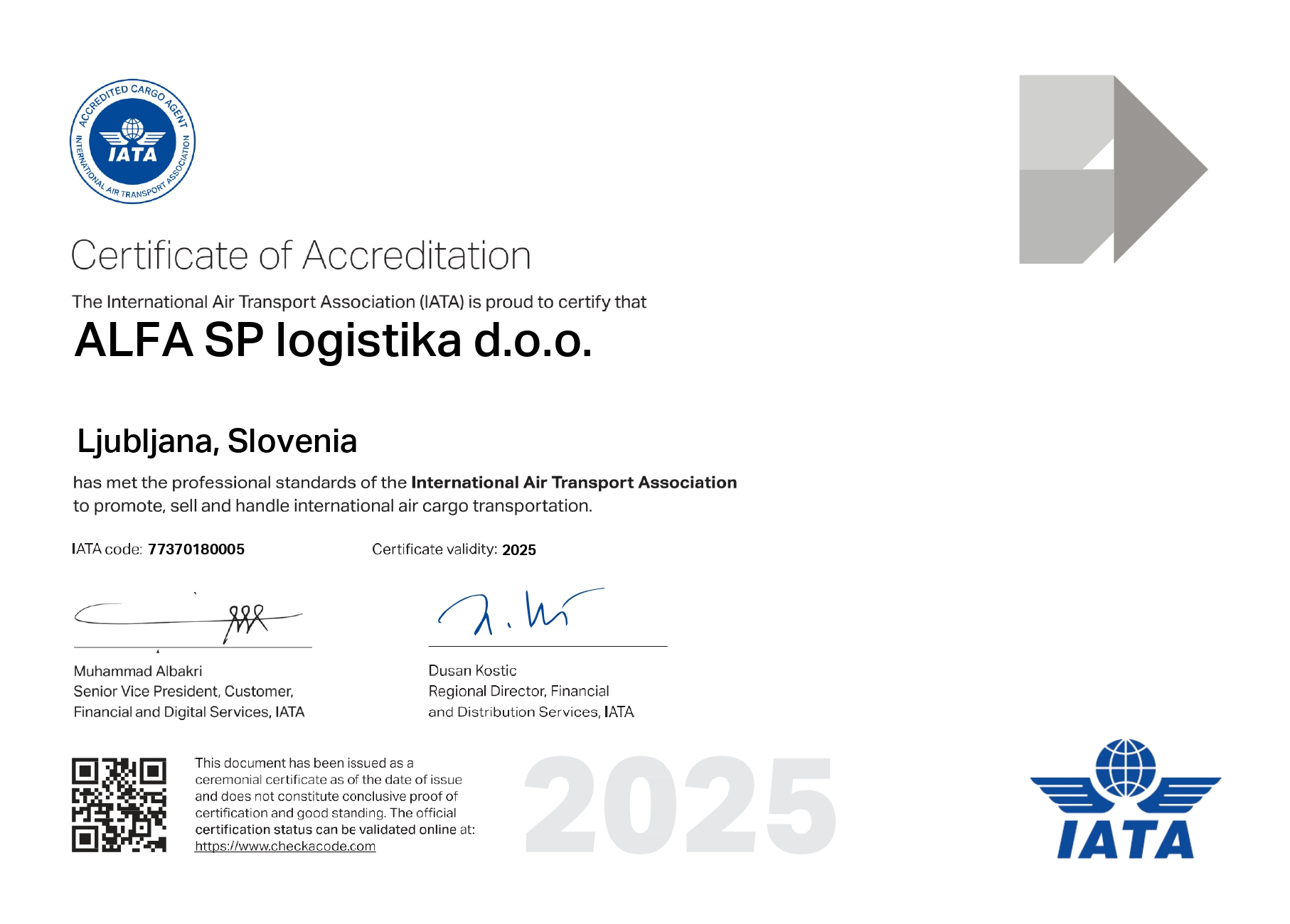 ALFA SP LOGISTIKA D.O.O.