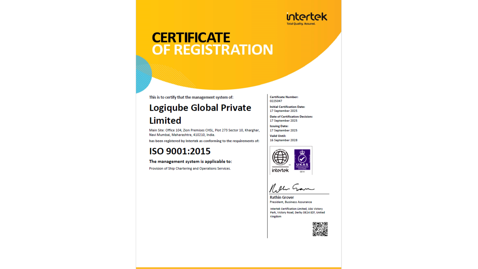 LOGIQUBE GLOBAL PRIVATE LIMITED