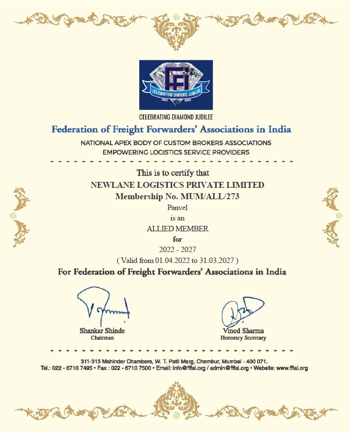 Newlane Logistics Private LimitedFFFAI