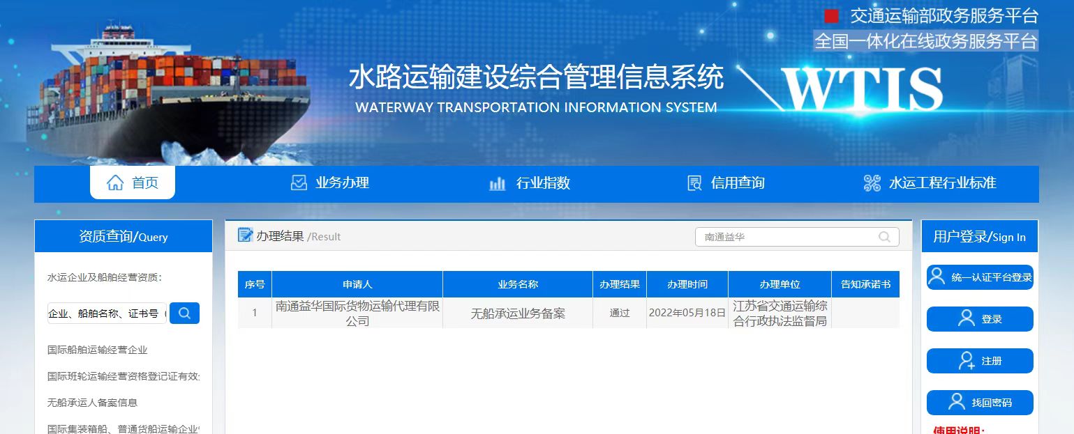 Nantong Yihua International Cargo Transportation Agency Co.,Ltd