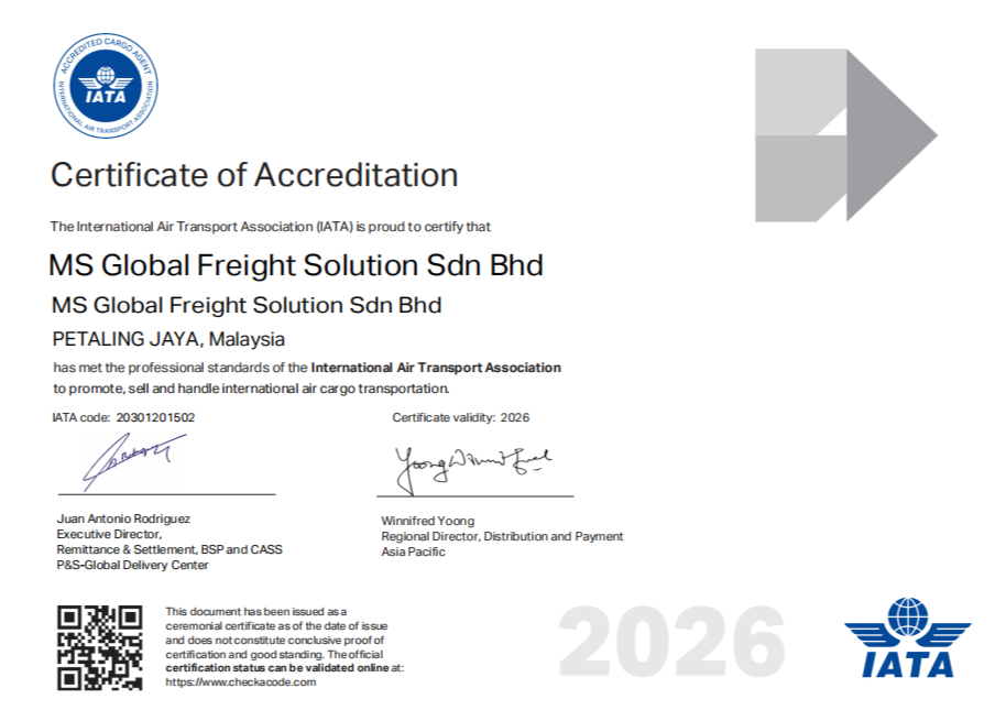 MS GLOBAL FREIGHT SOLUTION SDN BHD