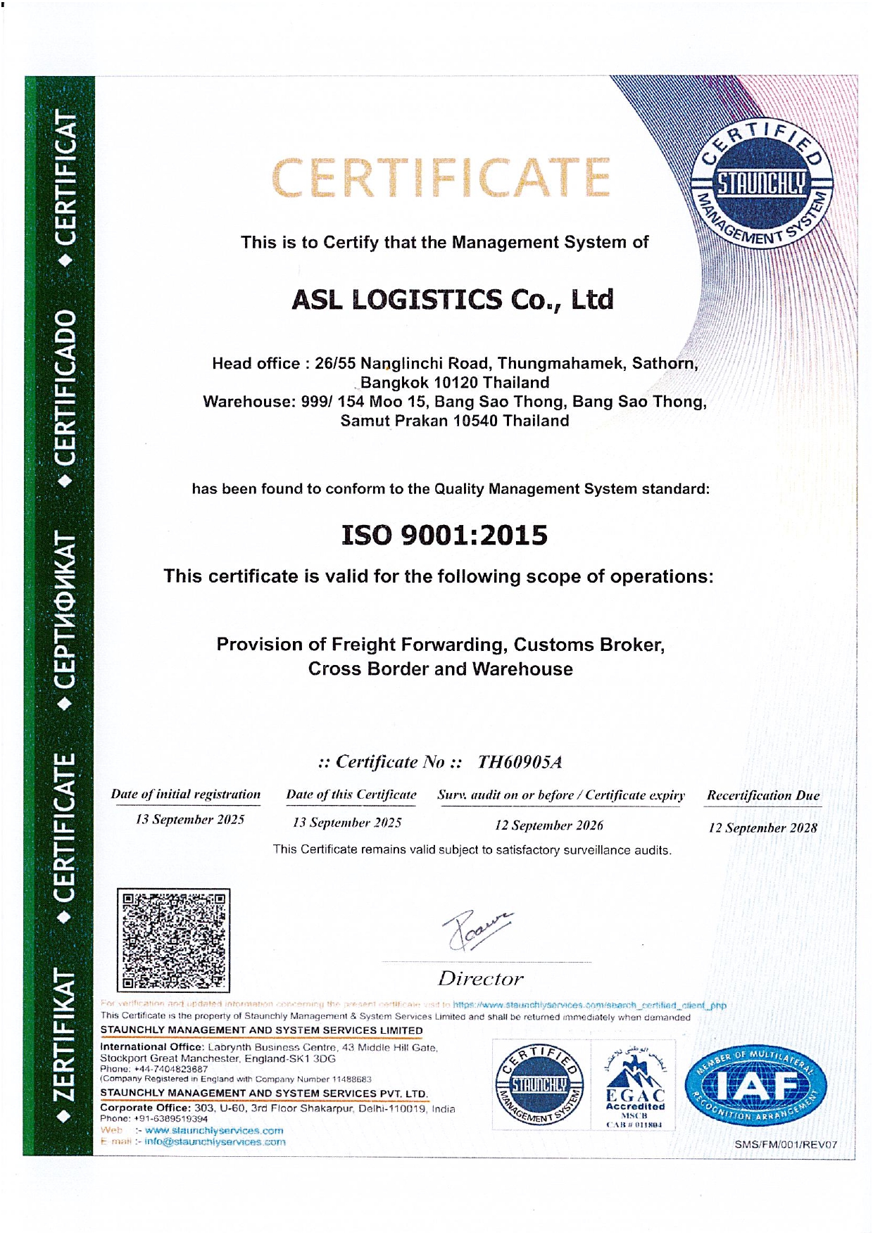 ASL Logistics Co., Ltd.